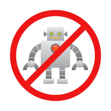 Beyaz Arkaplanda Robot İmza Yok