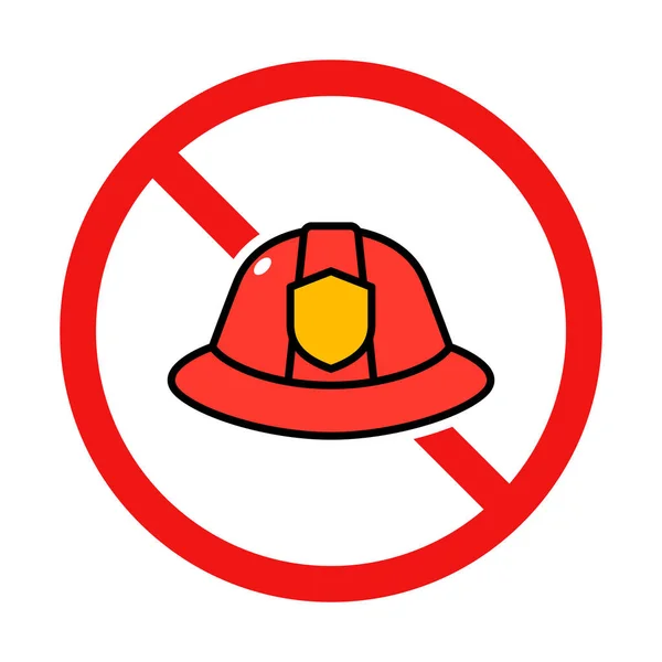 Aucun Pompier Signe Sur Fond Blanc — Image vectorielle