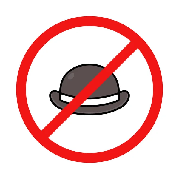 Aufkleber Es ist verboten, eine Kappe zu tragen