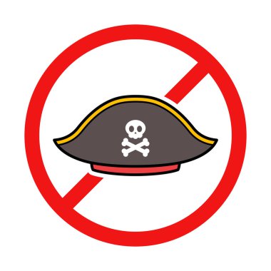 Beyaz Arkaplanda Korsan İşareti Yok