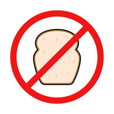 Beyaz Arkaplanda Ekmek İşareti Yok