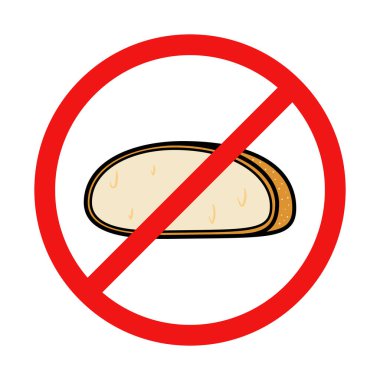 Beyaz Arkaplanda Ekmek İşareti Yok