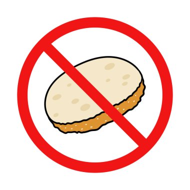 Beyaz Arkaplanda Ekmek İşareti Yok