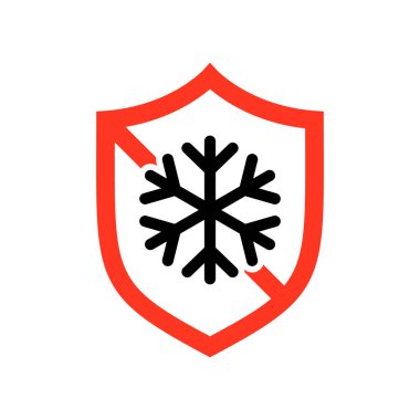 Vektör Soğuk Koruma Kalkanı Simgesi Simgesi