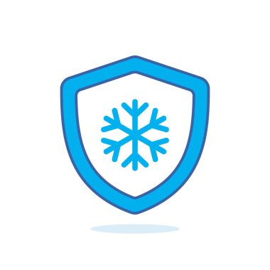 Vektör Soğuk Koruma Kalkanı İllüstrasyonu