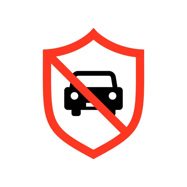 Vector Car Protection Shield Badge Icon — Stockvector