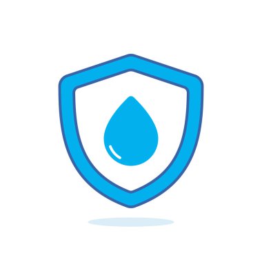 Vektör Su Koruma Kalkanı Çizimi
