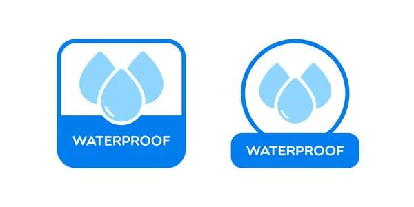 Set Van Vector Waterdichte Labels — Stockvector