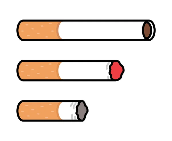 Set Vector Cigarettes — Stock Vector