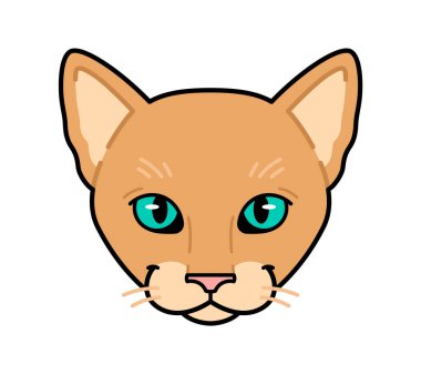 Vektör Puma veya Aslan Çizgili Görüntü