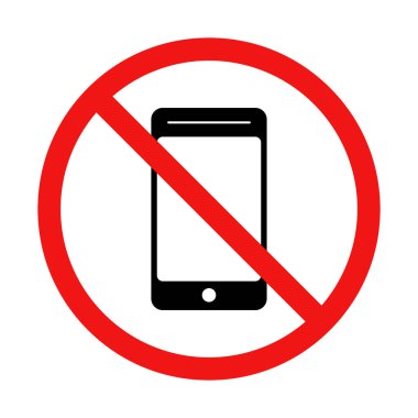 Beyaz Arkaplanda Akıllı Telefon İşareti Yok