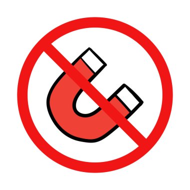 Beyaz Arkaplanda Mıknatıs İşareti Yok