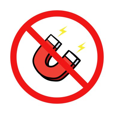 Beyaz Arkaplanda Mıknatıs İşareti Yok