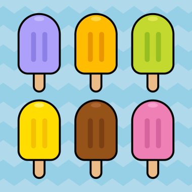 Taslaklı Vektör Dondurmaları