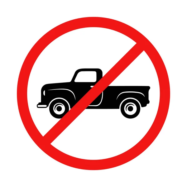 Pas Camion Pick Signe Sur Fond Blanc — Image vectorielle