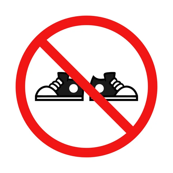 Sneakers Sign White Background — Stock Vector
