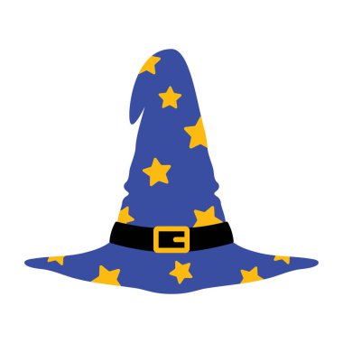 Sihirbaz Şapkası Düz Tasarım Çizimi