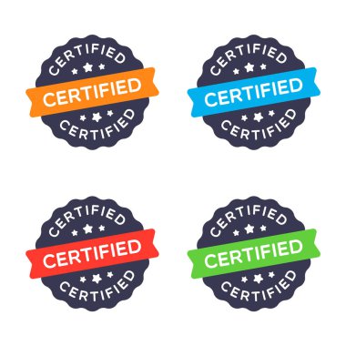 Vektör Sertifikalı Yıldız Rozeti Etiketleri