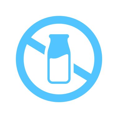 Beyaz Arkaplanda Vektör Laktozsuz İşareti