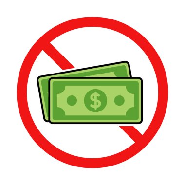 Beyaz arka plan hiçbir para işareti