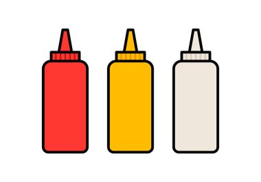 Çizgi film Yapılandırma Şişeleri Vektör İllüstrasyonu