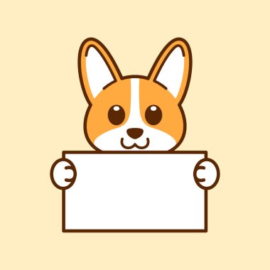 Şirin Corgi Boş İşaret Tutuyor