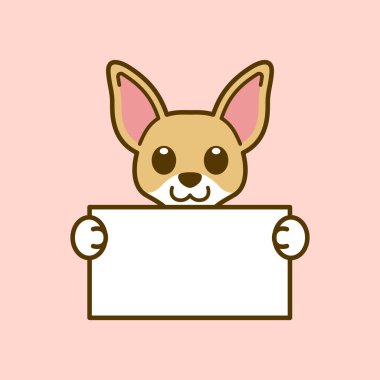 Şirin Chihuahua Boş İşaret Tutuyor