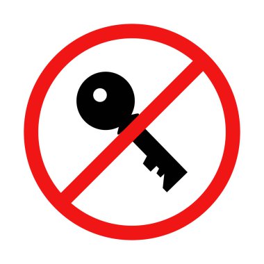 Beyaz Arkaplanda Anahtar İşareti Yok