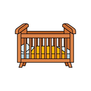 Vektör Bebek Beşiği İllüstrasyonu