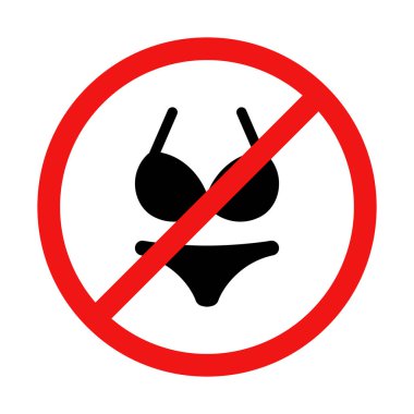 Beyaz Arkaplanda Bikini İşareti Yok