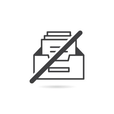 İzole edilmiş Vektör Belge Arşivi Simgesi Yok