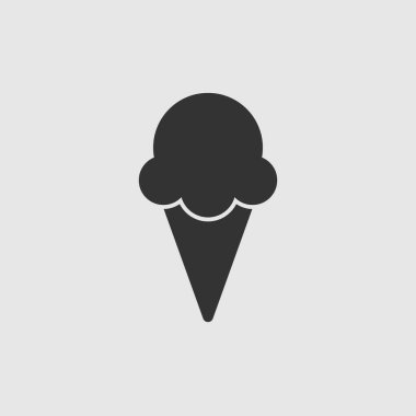 Vektör Basit İzole Dondurma Simgesi