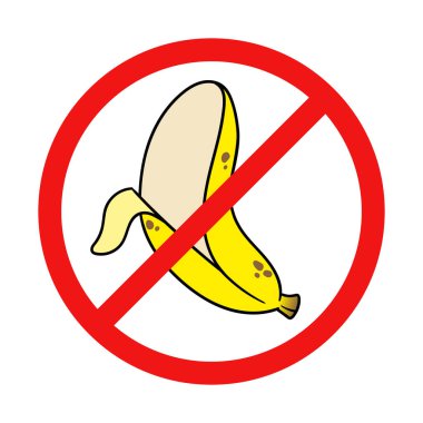 Beyaz Arkaplanda Muz İşareti Yok