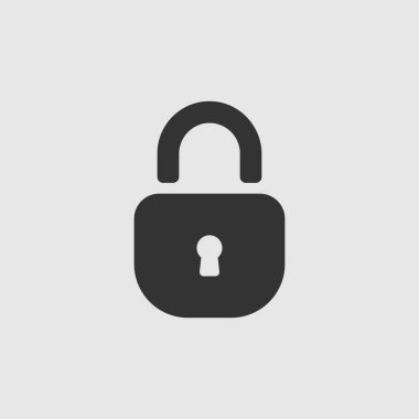 Vektör Basit İzole Kilit Simgesi