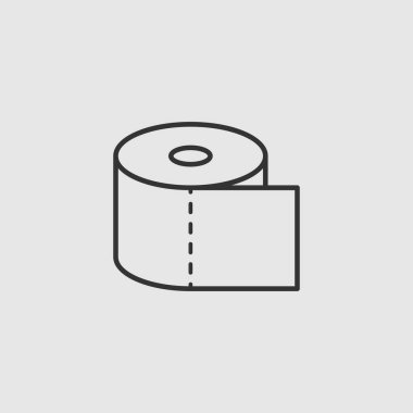 Vektör Basit İzole Tuvalet Kağıdı Yuvarlama Simgesi