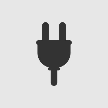 Vektör Basit İzole Edilmiş Elektrik Eklentisi Simgesi