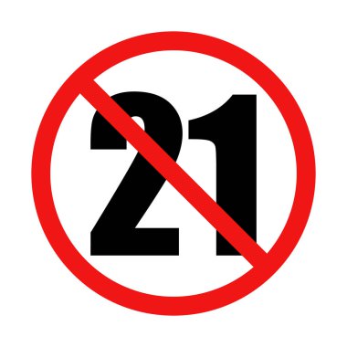 Beyaz Arkaplanda 21 'in Altında Vector No
