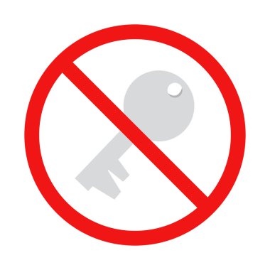 Beyaz Arkaplanda Anahtar İşareti Yok