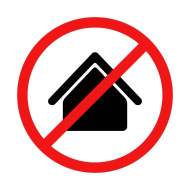 Beyaz Arkaplanda Ev İşareti Yok