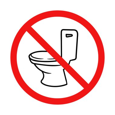 Beyaz Arkaplanda Tuvalet İşareti Yok