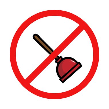 Beyaz Arkaplanda Pompa İşareti Yok