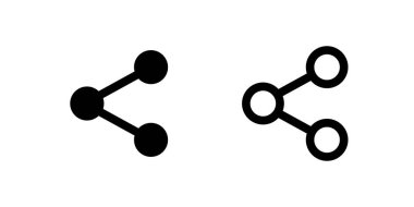 Beyaz Arkaplanda Vektör Paylaşım Simgeleri
