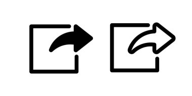 Beyaz Arkaplanda Vektör Paylaşım Simgeleri