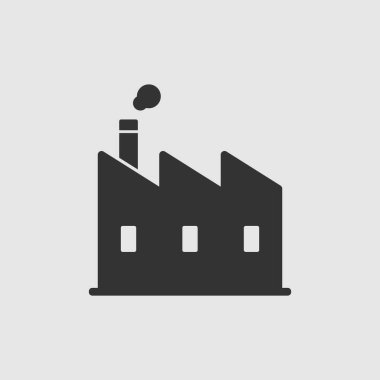 Vektör Basit İzole Fabrika Simgesi
