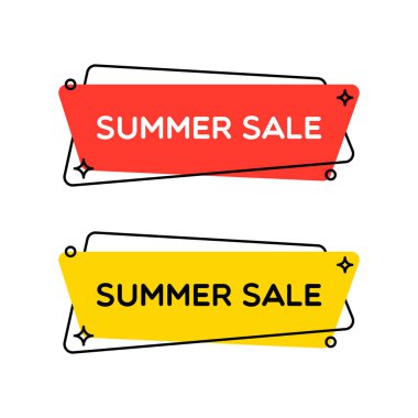 Vektör Modern Yaz Satış Etiketleri