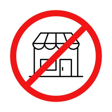 Beyaz Arkaplanda Mağaza İşareti Yok