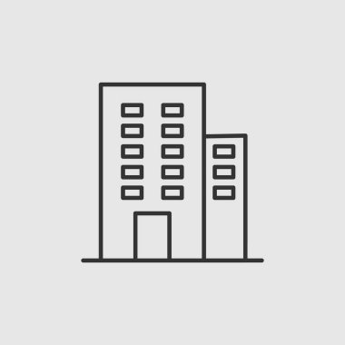 Vektör Basit İzole Bina Simgesi