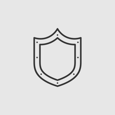 Vektör Basit İzole Kalkan Simgesi