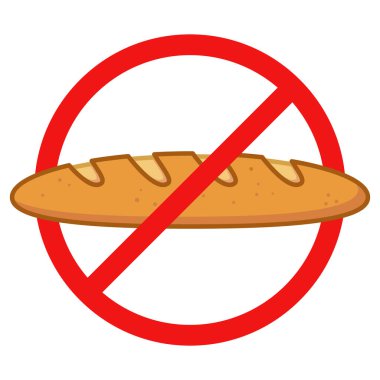 Beyaz Arkaplanda Ekmek ya da Baget İşareti Yok