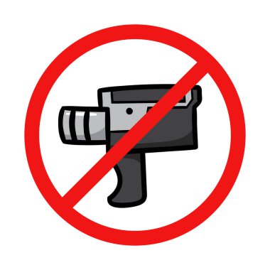 Beyaz Arkaplanda 8mm Video Kamera İşareti Yok